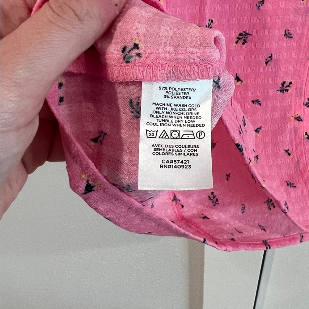 NWOT LOFT Pink Ruffle Top - Picture 4 of 5
